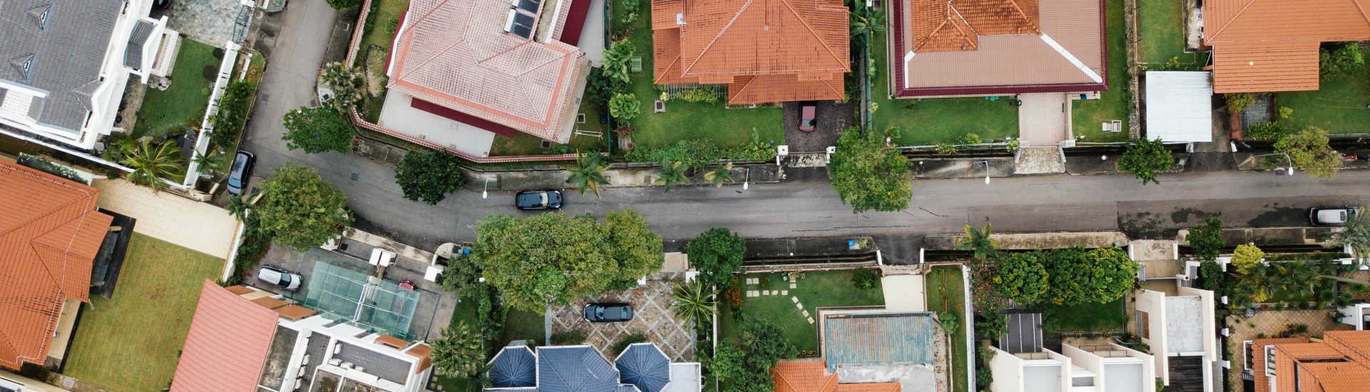 vista dall alto case, quartiere comprare casa