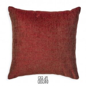 cuscino rosso lana